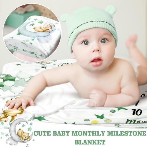 Mindsoft Baby Milestone Blanket with Star Frame