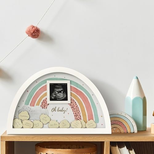 Boho Rainbow Frame Baby Shower Keepsake
