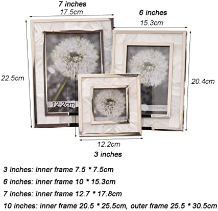 STBTOO 5x7 Mother of Pearl Frame with Metal Border 1