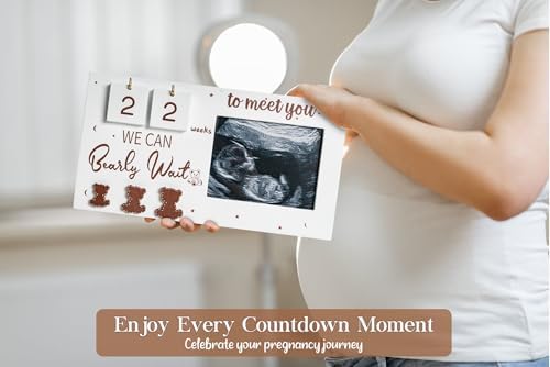 YLOVAN Baby Countdown Calendar Frame with Ultrasound Picture