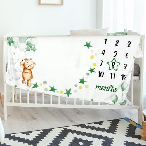Mindsoft Baby Milestone Blanket with Star Frame