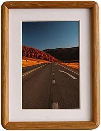 STBTOO Real Wooden Round Corner Photo Frame Swing Table 28inch15x20cm