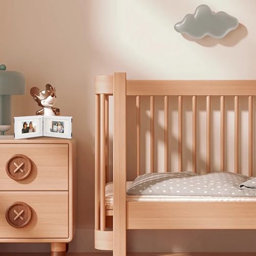 5 Folding Ultrasound Picture Frame Natural Wood 68 x 47 1