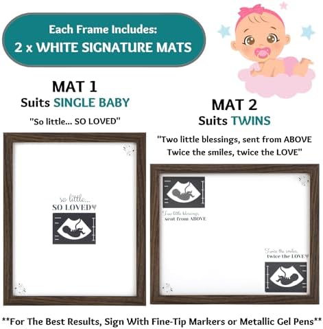 Baby Shower Guest Book Frame with Twin Option