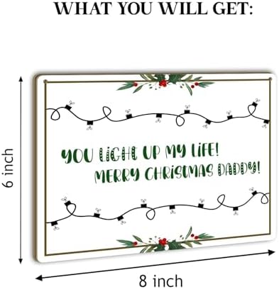 Daddy Handprint You Light Up My Life 6x8 Keepsake Sign