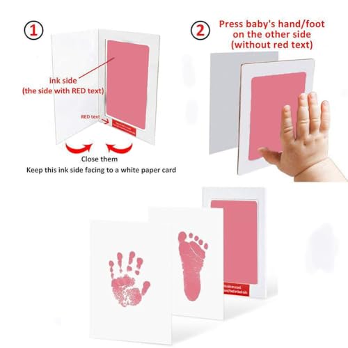 LelonHo 2 Pack Inkless Hand Footprint Kit with 4 Cards 1
