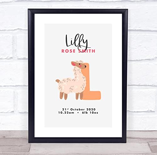 New Baby Birth Details Christening Llama Keepsake Box