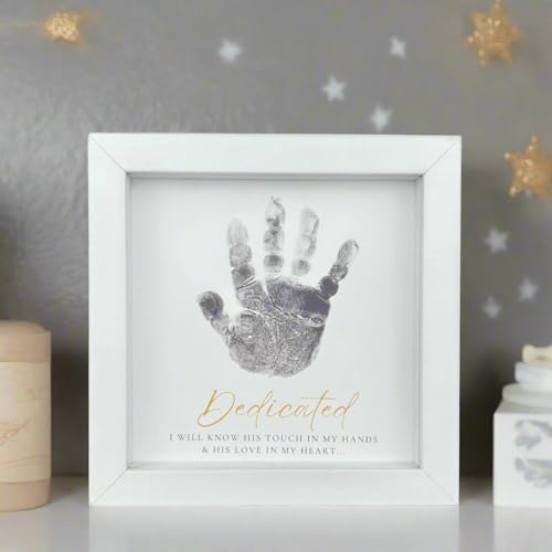 White Shadowbox Frame 6x6 for Baby Dedication Keepsakes 1