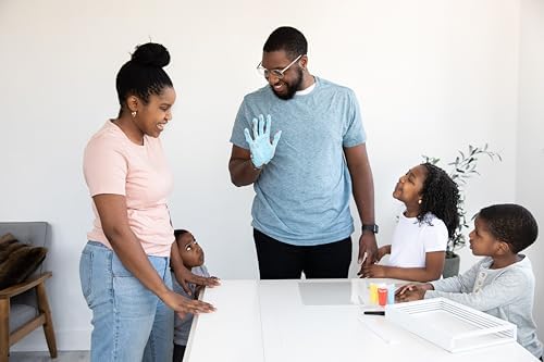 Pearhead Clear Family Handprint Frame 4 Paint Colors Included