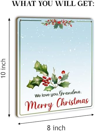 Personalized Grandma Christmas Handprint Hanging Sign
