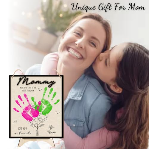 DIY Hand Print Mothers Day Sign for Kids