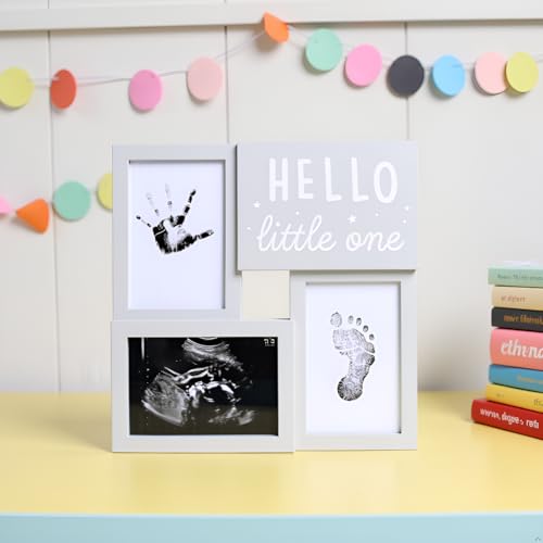 Kate Milo Babyprints Collage Frame with Ultrasound Handprint Footprint and Photo Insert