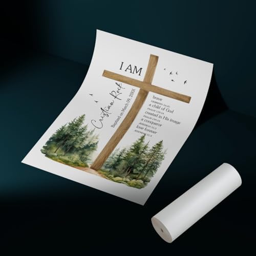 Personalized Baptism Cross with Name Date
