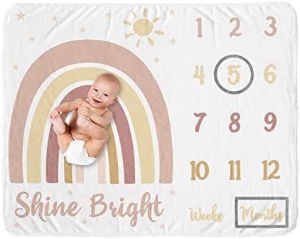 Sweet Jojo Designs Boho Rainbow Growth Mat Blanket