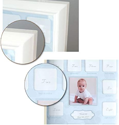 KMAKII 12 Month Baby First Year Collage Photo Frame - White
