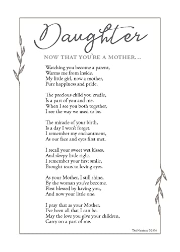 Now That Youre a Mother Frame - Gift for Daughter from Mom