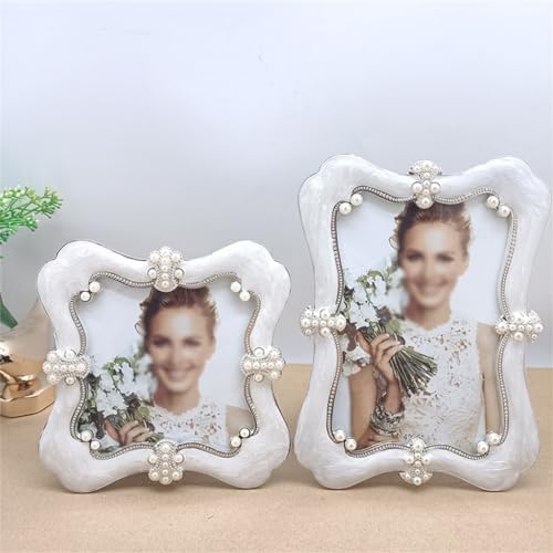 White Metal Frame Set for Wedding Keepsakes