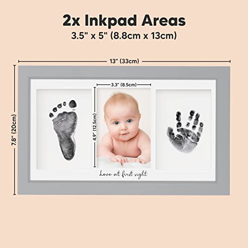 KeaBabies 4-Pack Inkless Hand and Footprint Kit with Frame