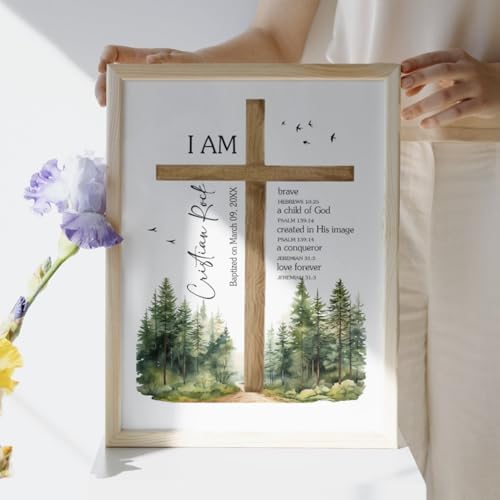 Personalized Baptism Cross with Name Date