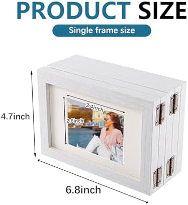 5 Folding Ultrasound Picture Frame Natural Wood 68 x 47 1