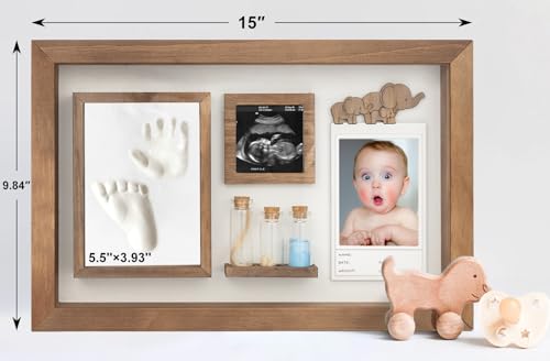 Baby Handprint Footprint Frame - Keepsake Box for Newborn
