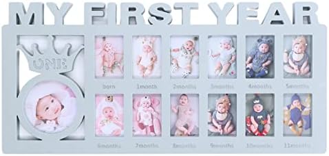 plplaaoo Babys First Year Frame 12 Month Milestone Photo Frame