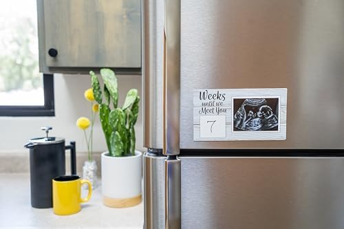 Brothers Bench Weeks Until We Meet You Magnetic Ultrasound Picture Frame