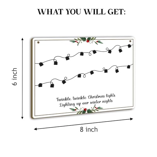 Fingerprint Christmas Lights Hanging Sign Babys First Christmas DIY Keepsake