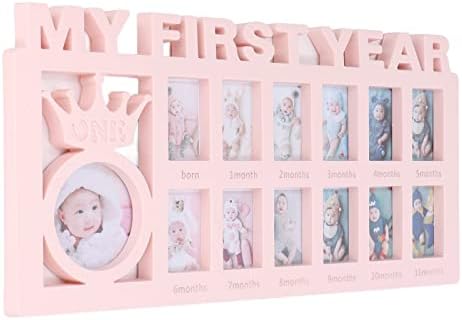 CHICIRIS Newborn First Year Photo Frame with 12 Slots