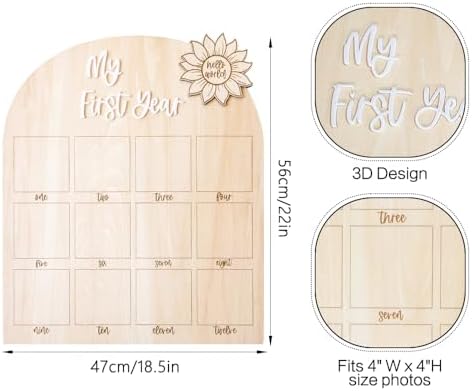 First Year Milestone Photo Board for Baby Keepsakes