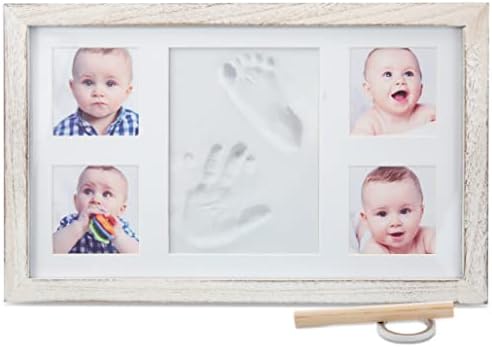 Little Hippo Baby Hand Footprint Kit Keepsake Frame