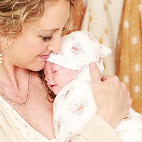 Miaoberry Organic Cotton Baby Muslin Swaddle Blanket Set