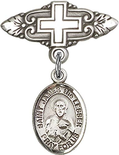 Religious Obsession Baby Badge with Cross and St James the Lesser Charm