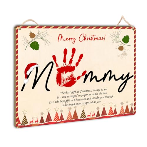 Personalized Baby Handprint Christmas Gift for Mom