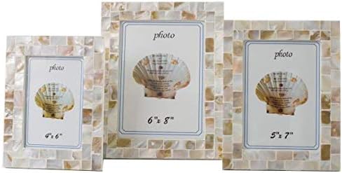 Classic Shell Photo Frame 6 Inch Handmade