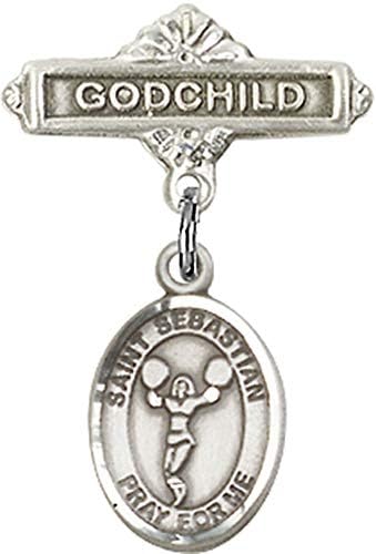 Jewels Obsession Baby Badge with St Sebastian and Cheerleading Charm