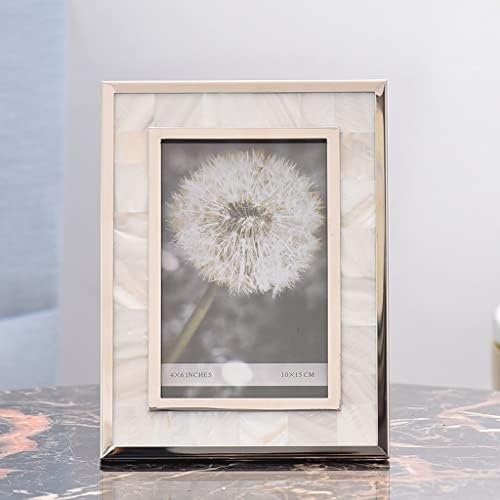 STBTOO 5x7 Mother of Pearl Frame with Metal Border 1