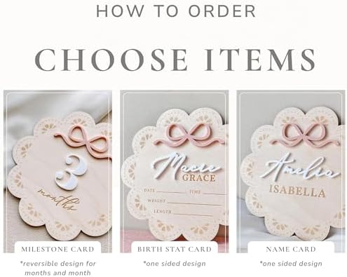 Personalized Baby Birth Announcement Sign with Scalloped Floral Design 1