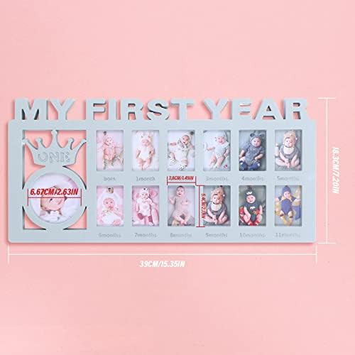 plplaaoo Babys First Year Frame 12 Month Milestone Photo Frame