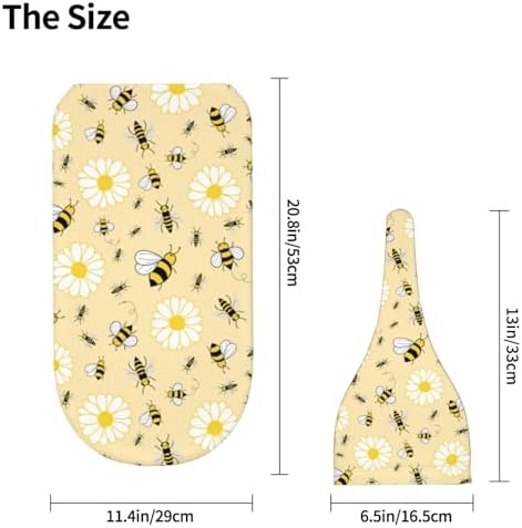 Lcokin Cute Bee Swaddle Blanket Set with Beanie Hat