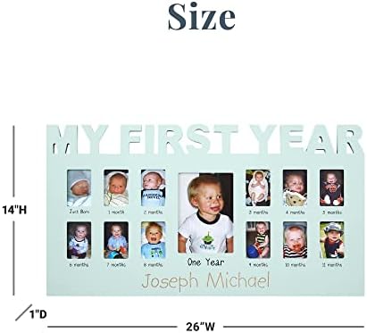 Personalized Babys First 12 Months Photo Frame - Pink 1