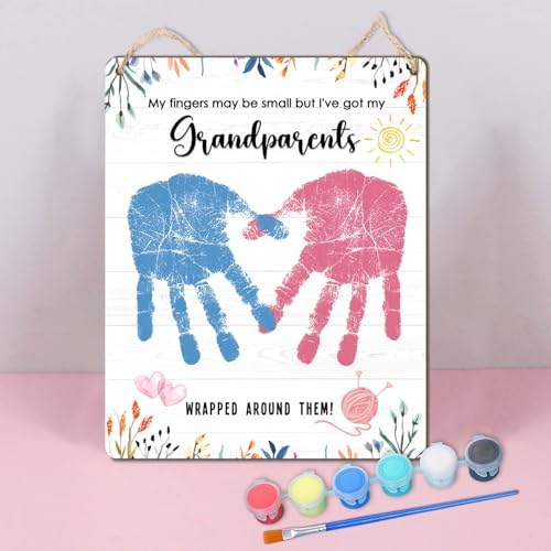 DIY Custom Handprint Keepsake for Grandparents
