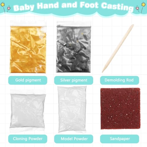 Ifundom Hand Casting Kit - Baby Footprint Hand Molder for Keepsakes