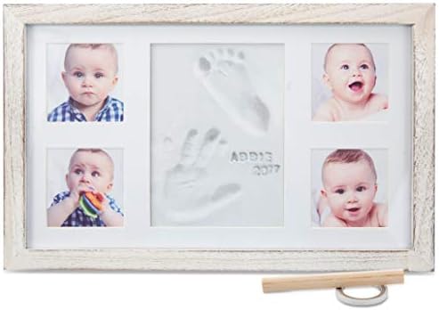 Little Hippo Baby Hand Footprint Kit Keepsake Frame