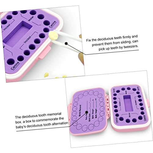 Tooth Keepsake Box with Fetal Hair Storage and Cute Design for Childhood Memories 1