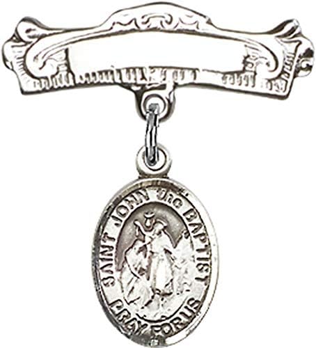 Religious Obsession Baby Badge with St John the Baptist Charm