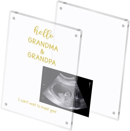 Blinking Stars Ultrasound Baby Announcement Frame