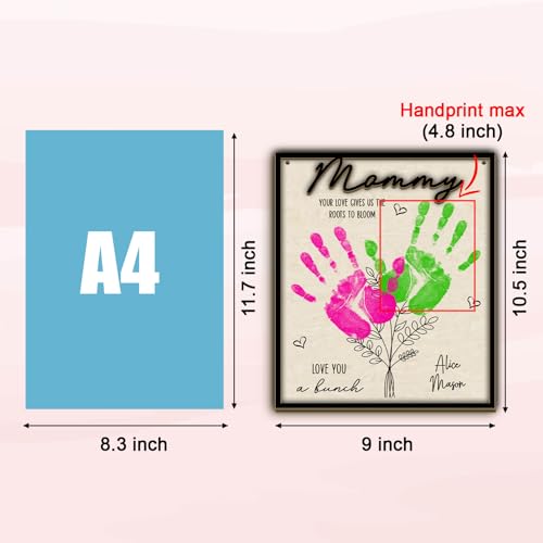 DIY Hand Print Mothers Day Sign for Kids
