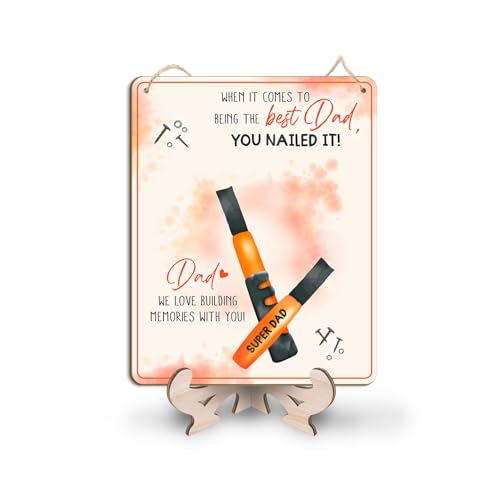 Custom Hammers Footprint Plaque for Dad - Handprint Art Craft Decor