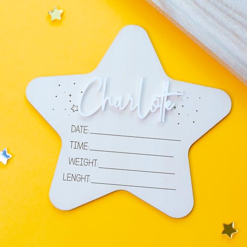 Personalized 3D Newborn Baby Name Announcement Sign